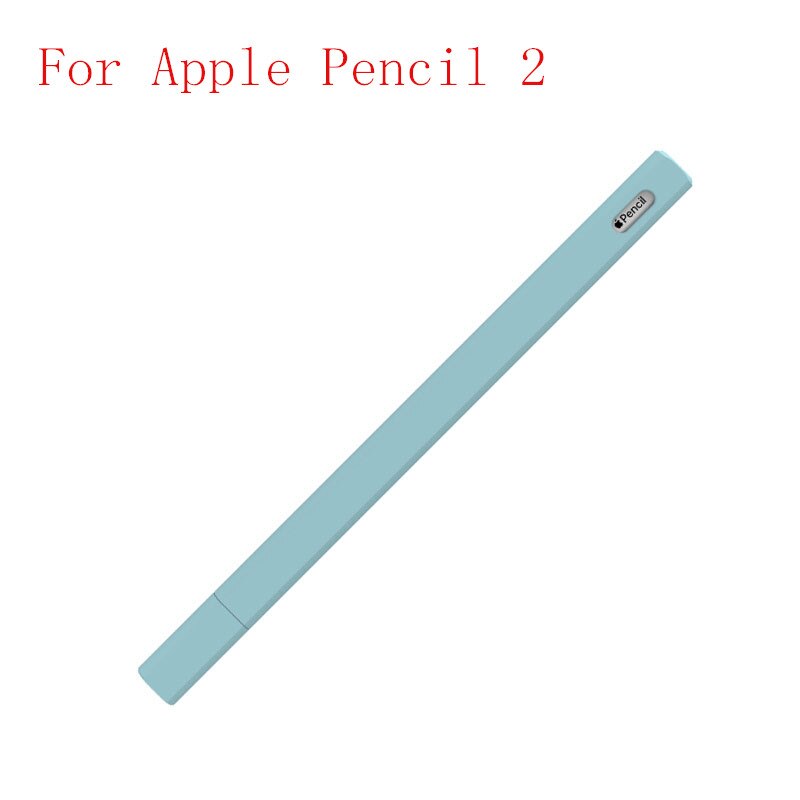 Cute Candy Color Silicone Pencil Case Cap For Apple Pencil 2/1 For iPad Tablet Touch Pen Stylus Cartoon triangl Protective Cover: WS208-2-7