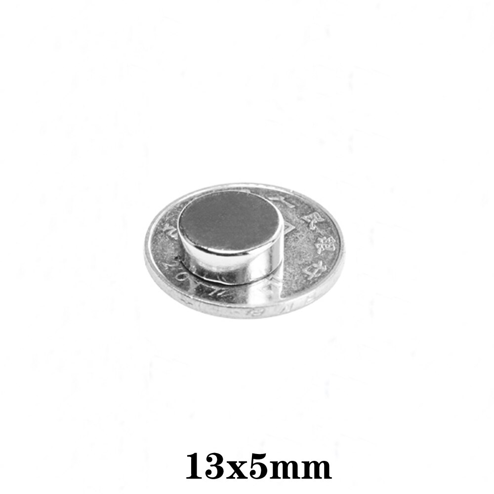 5 ~ 100 stk 13 x 5 mm neodymmagneter stærke 13mm x 5mm permanente runde magnetark 13 x 5mm kraftige magnetiske magneter skive 13*5 mm