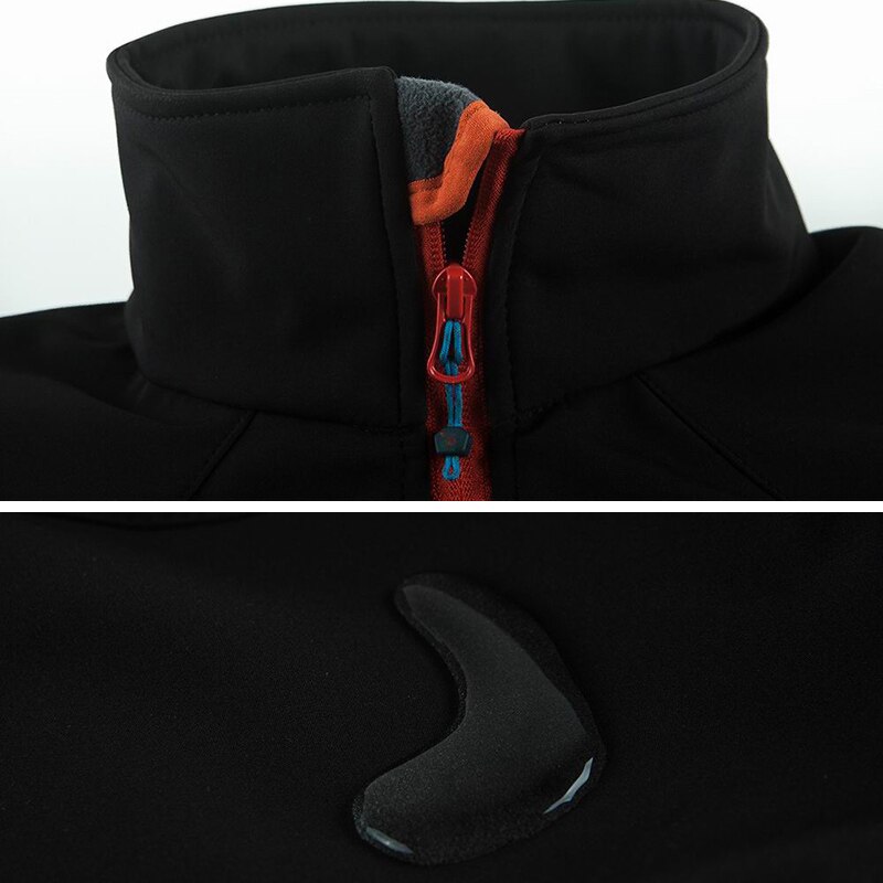 Male Soft shell Windbreaker Jacket Male Outdoor Waterproof Thermal Mountain Climbing Sports Anti-UV Fleece Breathable Coat
