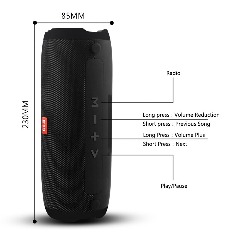 Mini Enceinte Portable Rechargeable - Son Hi-Fi, 9x9x9 Cm, Bleu, Compatible PC Et Téléphone - 5
