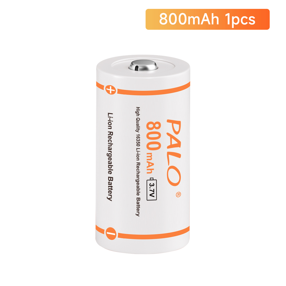 PALO CR123A Batteria 800mAh 3.7V Li-ione Ricaricabile RCR123 16340 Batterie per Torcia A portato 16340 16350 CR123A Batteria: Oro