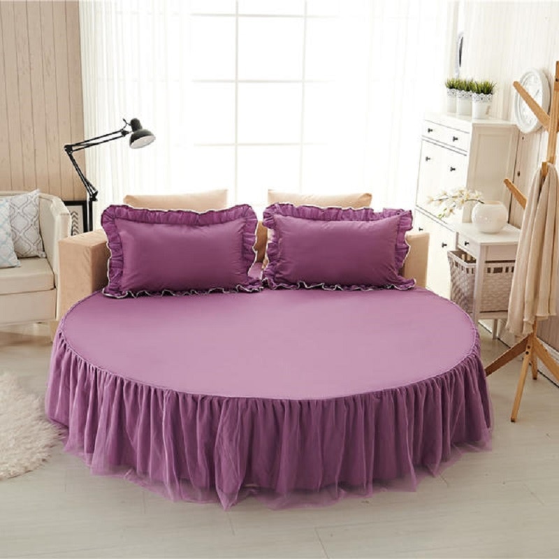 3 stücke Bett einstellen 200/220 Cm Bett Blatt 100% Baumwolle Ausgestattet Blatt 1 stücke Runde Bett Felsen + 2 stücke kissenbezug Weich Blatt Königin Bettwäsche