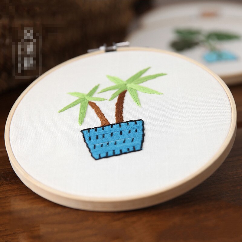 3D Piante Da Fiore di Stoffa FAI DA TE Manuale di Produzione Creativo Ricamo Ricamo A Punto Croce con cornice impostato per I Principianti 8 Stili: F