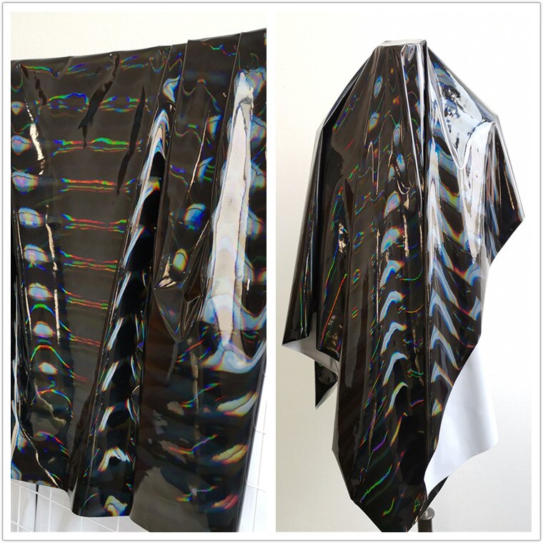 50*145cm skinnende blankt blødt vinyllæderstof elastisk pvc stof materiale til kjolebetræk: 9