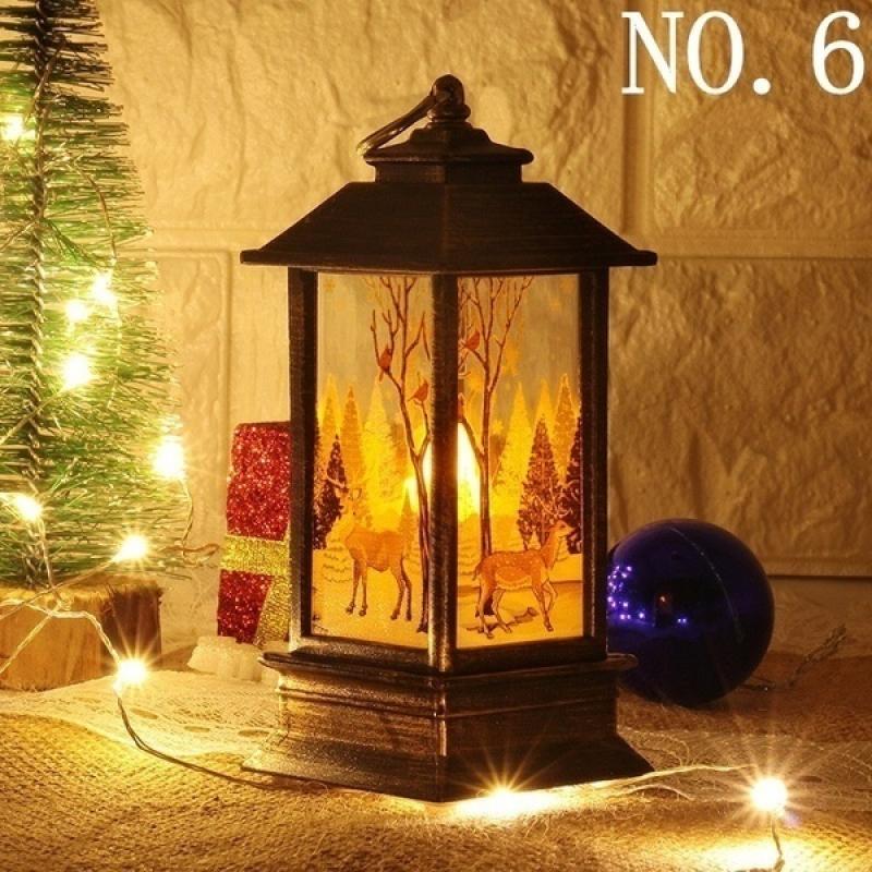 Christmas Decoration Warm Light Snowman Santa Elk Mini Angel Fairy Lantern Lighting Toy for Kid