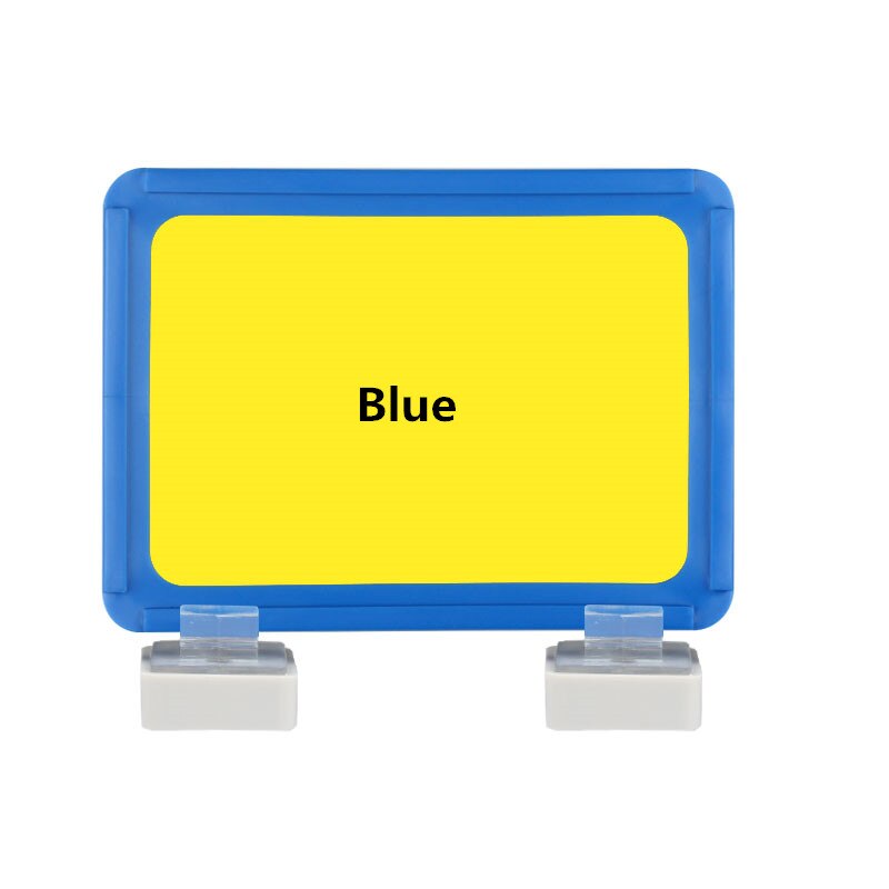 A6 Magnetic Warehouse Classification Label Sign Holder Stand Frame Supermarket Price Listing Poster Holder Frame: Blue
