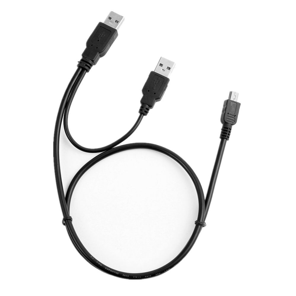 USB männlichen zu USB Männlichen und Mini 5Stift Ladegerät + Daten synchronisieren Y Kabel Blei Für Iomega 2.5&quot; tragbare Festplatte Festplatte