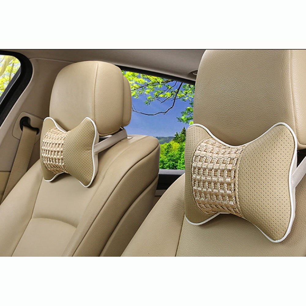 1pc pu skinn pustende bil bil nakkestøtte nakkestøtte pute pute putesete nakkestøtte minne skum bilpute