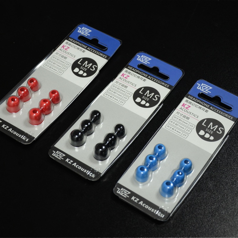 Kz originalminne skumbrus isolerande sköna öronsnäckor öronkuddar öronsnäckor in-ear hörlurar för zsx  zs10 pro  s1 e10 t1 zst x