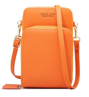 Crossbody Cell Phone Shoulder Bag Cellphone Bag Daily Use Card Holder Mini Summer Shoulder Bag for Women Wallet: Orange