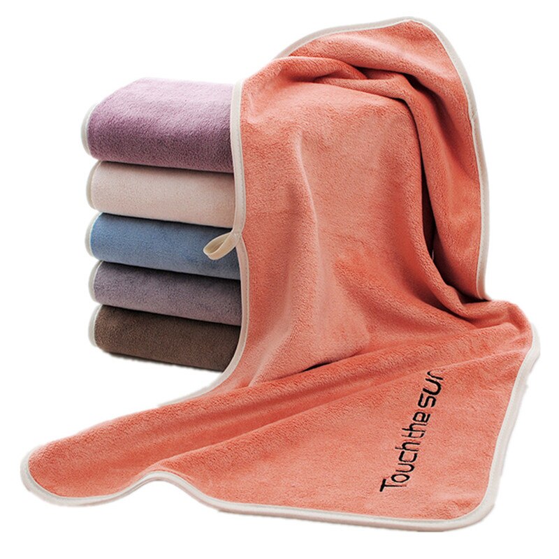 35*75cm Embroidery letter Towel Ultrafine Plain Fibe Face Towel Sport Bath hand Towel Bathroom For Home Hotel Cleaning Hand