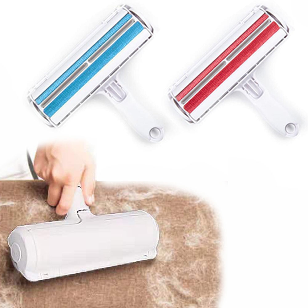 2-Way Pet Hair Remover Roller Pluisjes Verwijderen Borstel Hond Kat Bont Kleding Tapijt Reinigingsborstel Fuzz Scheerapparaat Huisdier kam Gereedschap Accessoires