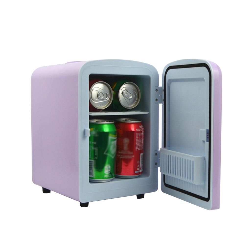 4L Mini Fridge Cooler and Warmer Portable Compact Personal Fridge Semiconductor Electronic Fridge Food Cosmetics Fridge for Home