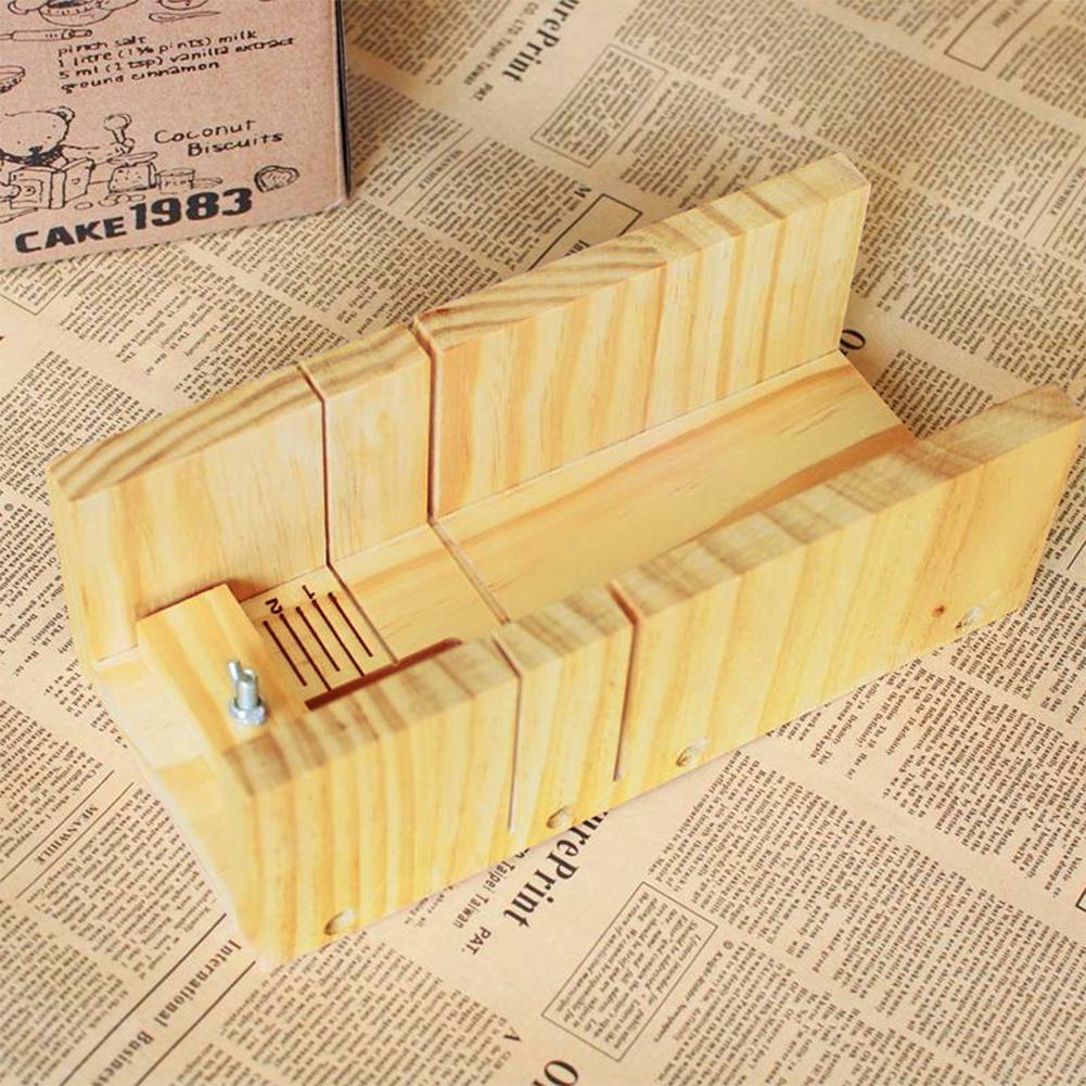 Convenient Soap Cutting Tool Wood Handmade Double Trough Cutter DIY Cutting Device for Household Soap Making Supplies