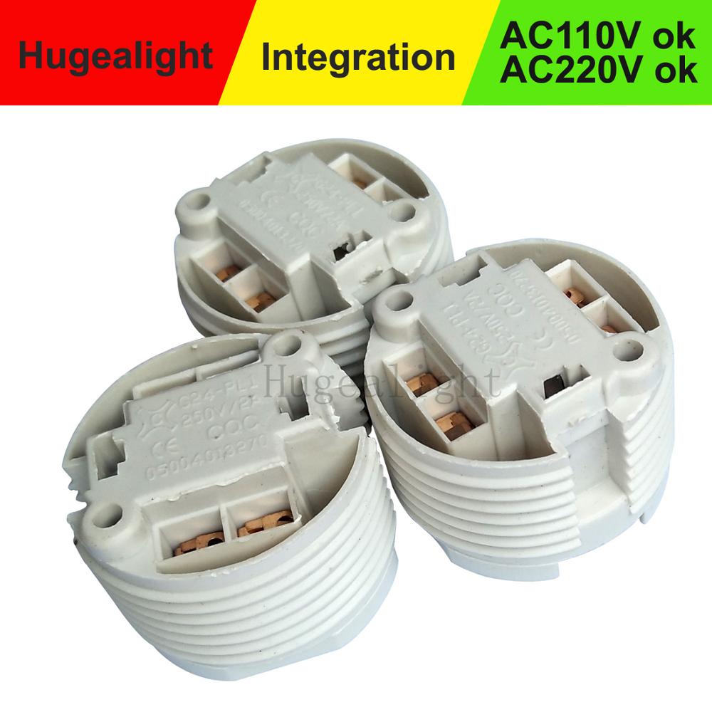 25Pcs/LotG24 Lamphouder 4-Pin G24-PL2 Lamp Led Socket Spaarlamp Plug Lamp Buis g24 Lamphouder