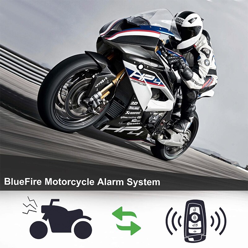 BAFIRE-sistema de alarma bidireccional para motocicleta, Control remoto, alarma de vibración, protección antirrobo, arranque de motor