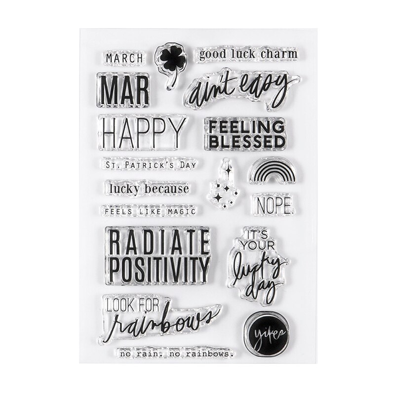 timbre clair anglais 2024, Sentiments mensuels de février, timbres transparents pour bricolage, Scrapbooking/Album Photo, tampons de décoration: Gris clair