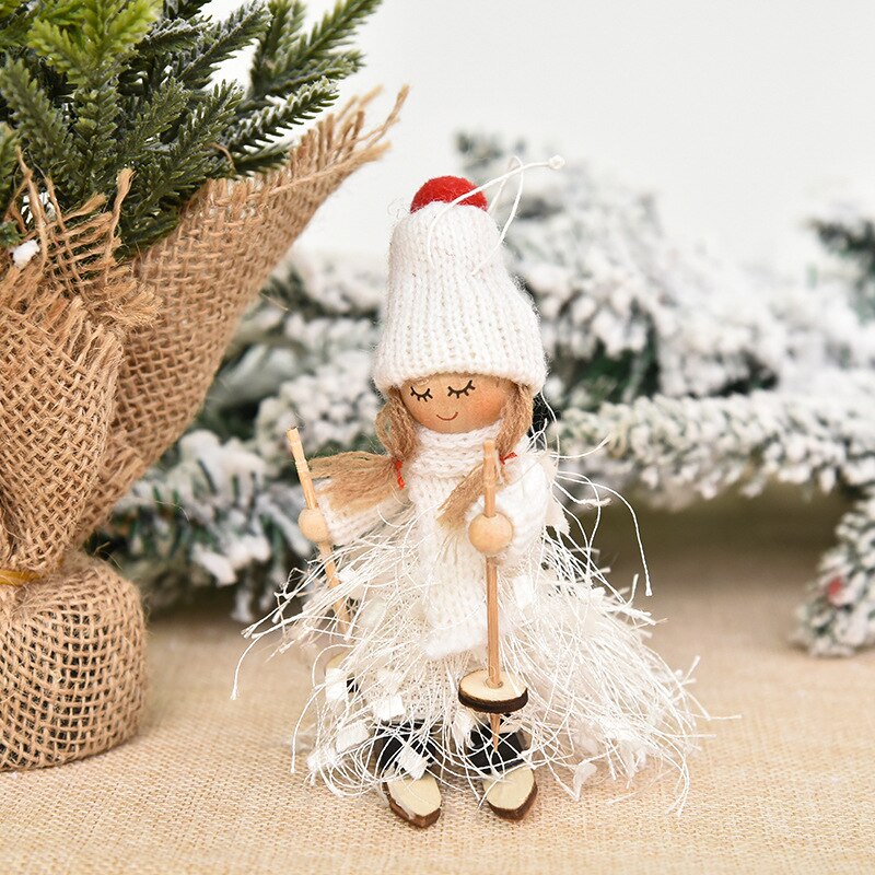 Décorations d'arbre de noël, poupée d'ange pour fille, pendentif Kawaii, ornements d'arbre de noël pour nouvel an, de noël pour enfants,: B 1PC