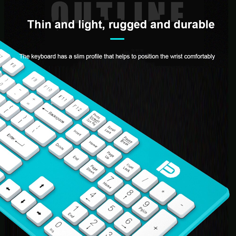 Wireless Gaming Slient Keyboard For Macbook Air Pro 2.4G Wireless Keyboard For Laptop Computer PC Gamer Keypad Gaming Pad