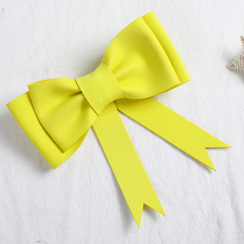 Girl Heart Oversized Bow Birthday Cake Baking Decorations Valentine's Day Anniversary Baby's First Birthday Party Decoration: M / Fluorescence Yellow
