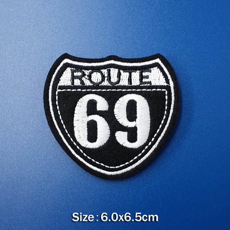 Nope Route 69 Diy Borduurwerk Badge Applique Kleren Strijken Kleding Naaien Levert Decoratieve Badges Ufo Oops