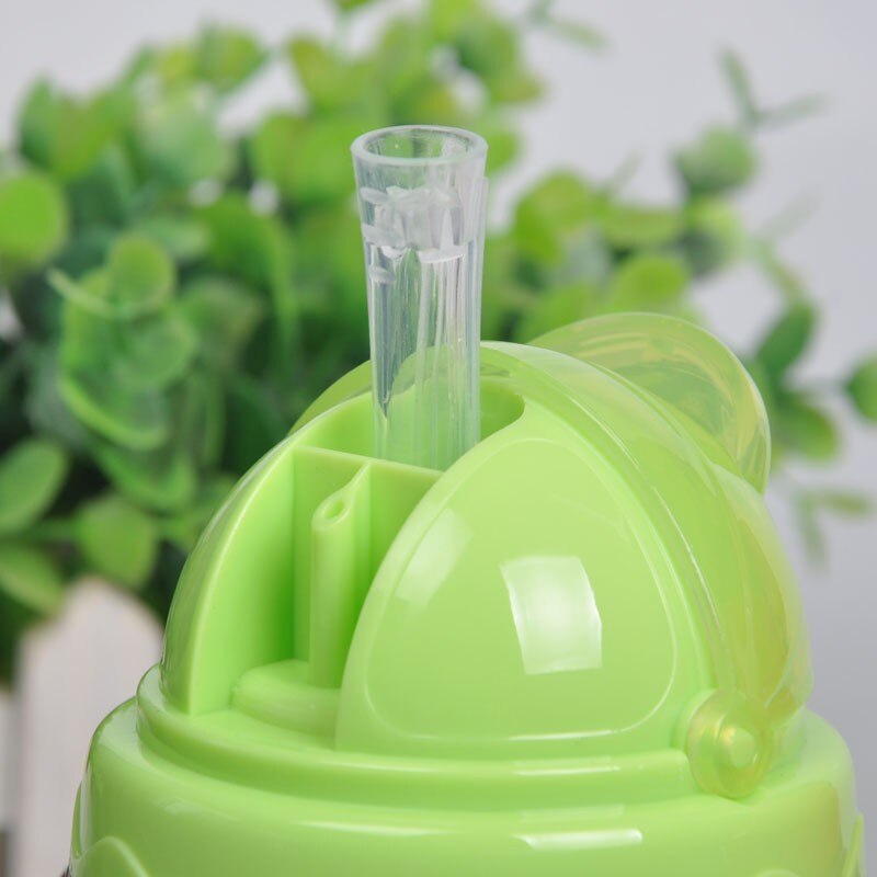 Cute Baby Cup Kids Children Learn Feeding Drinking Water Straw Handle Cup Baby Training Cup Feeding Cup 240ml
