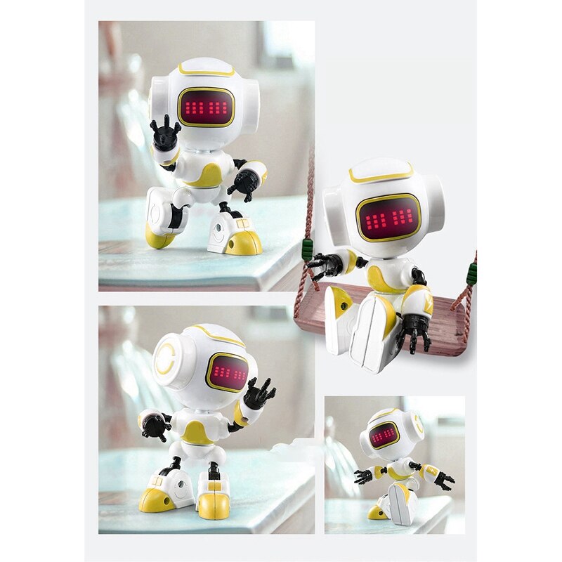 Contact-Sensitive Educational Robot Children's Toy with Sound Effects and Lights