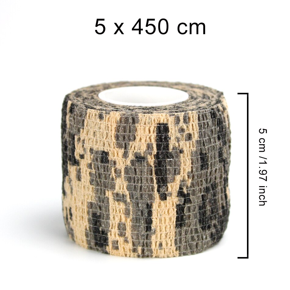 WorthWhile 5CM*450CM Self Adhesive Elastic Bandage Non-woven Fabric Tape Fitness Gear Knee Elbow Support Injury Pad: Camo Patter 3