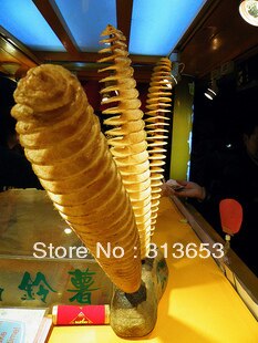 Neue manuelle Tornado kartoffel maschine, Kartoffelspirale schneidemaschine, kartoffelschneider maschine/kartoffelchips maschine