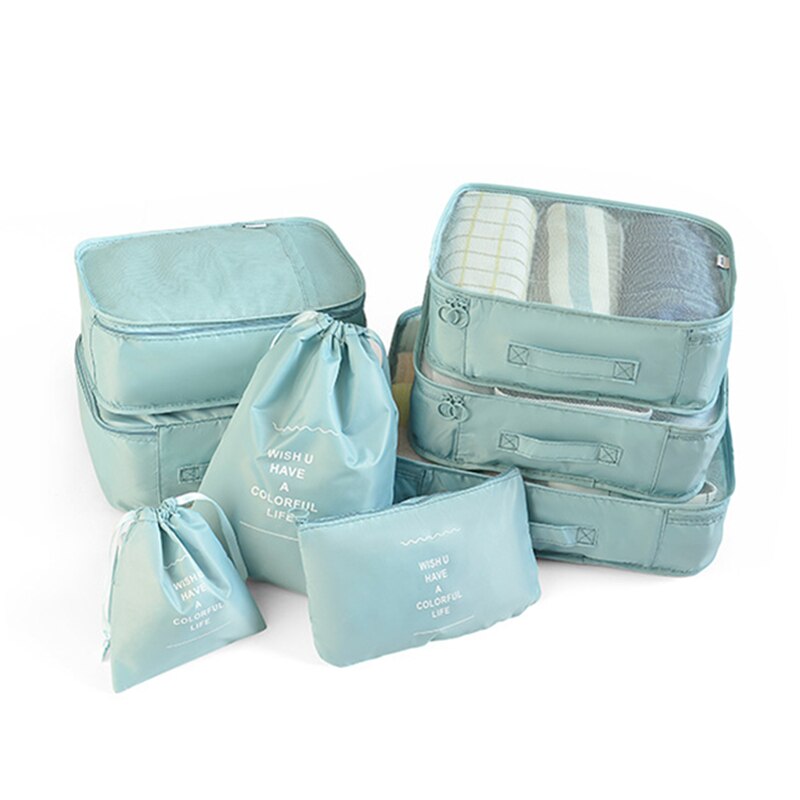 8 Stuk Koffer Organisator Opbergtas Reizen Cosmetische Bag Kleding Ondergoed Schoenen Verpakking Kubus Reizen Make Tassen