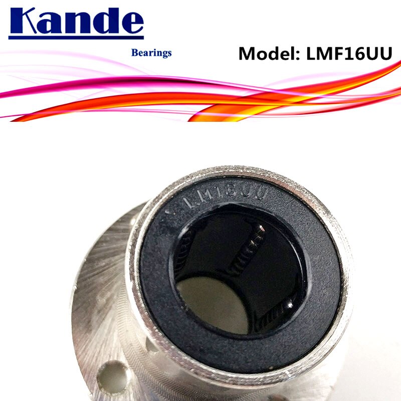 LMF16 UU 1pcs/lot LMF16UU Round Flange Linear Ball Bearing 16mm LMF16 For 3D printer SMF16UU Kande Bearings