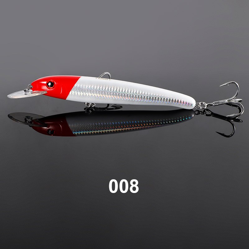 Noeby trolling lokker 180mm 48g flydende minnow dyb dykker fiskeri lokker stor cast trolling hård lokkemad til tun fiskegrej: 008