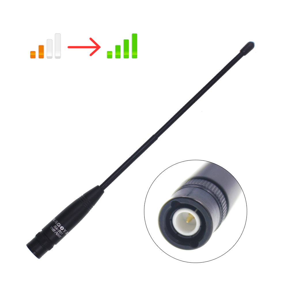 100% originale Nagoya Rb-NA-701 BNC VHF/UHF (144/430Mhz) antenna per IC-V8 IC-V82 IC-V85 TK308 Walkie talkie