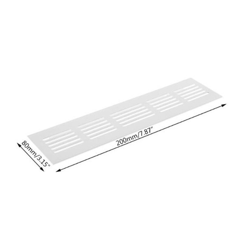 Lüftungsschlitze Lochblech Aluminium Legierung Metall Luft entlüften Lamellen Grill Abdeckung Belüftung Gitter 225mm * 80mm