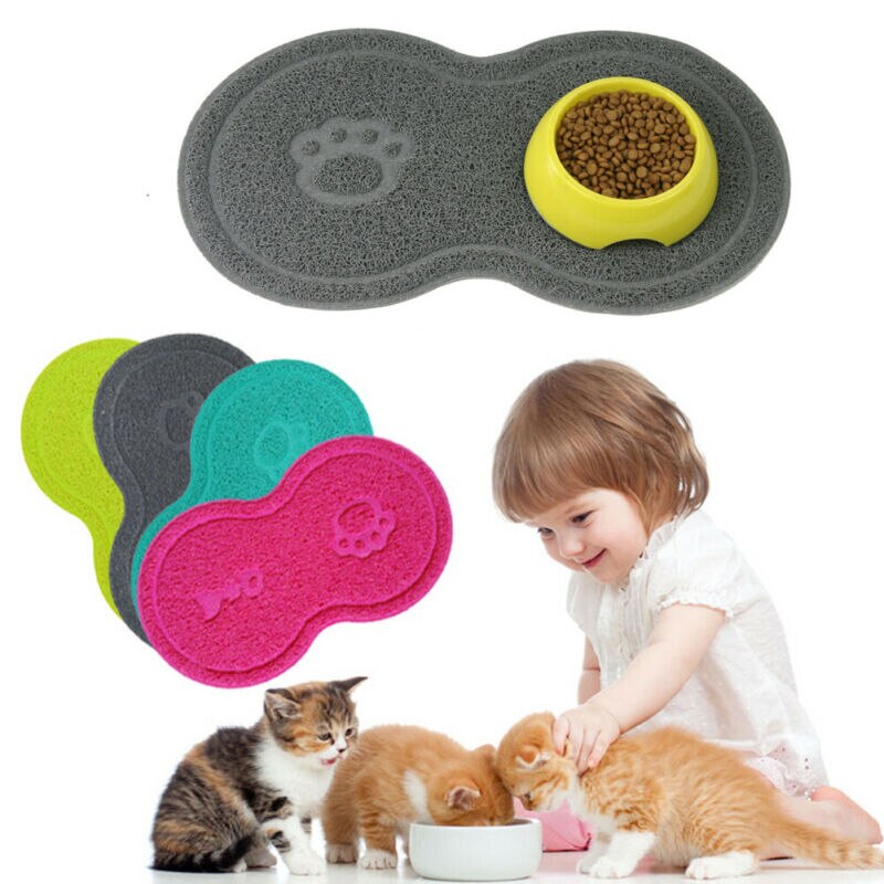 ¡Novedad de ! Alfombra de cama para gatos a la , recogedor de suciedad, agua, arena, cuenco, Mantel Individual para gatos, accesorios