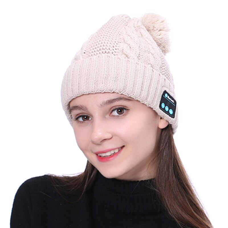 warm Mütze Hütte Drahtlose Bluetooth Clever Kappe Headset Kopfhörer Lautsprecher mit Mic TY66: Kakifarbig