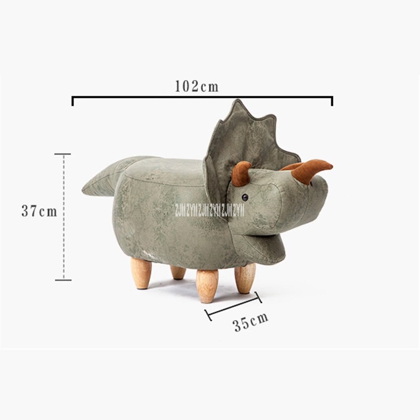 Modern High Density Resilient Sponge Animal Change Shoe Stool Solid Wood Children Shoes Storage Stool Living Room Sofa Footstool
