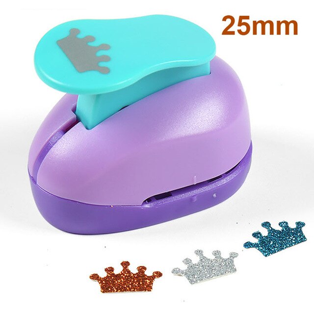 2.5cm Scrapbook Punches Handmade Cutter Card Craft Calico Printing DIY Eva Foam Paper Punch Hole Puncher Shape Clip Photo: Crown