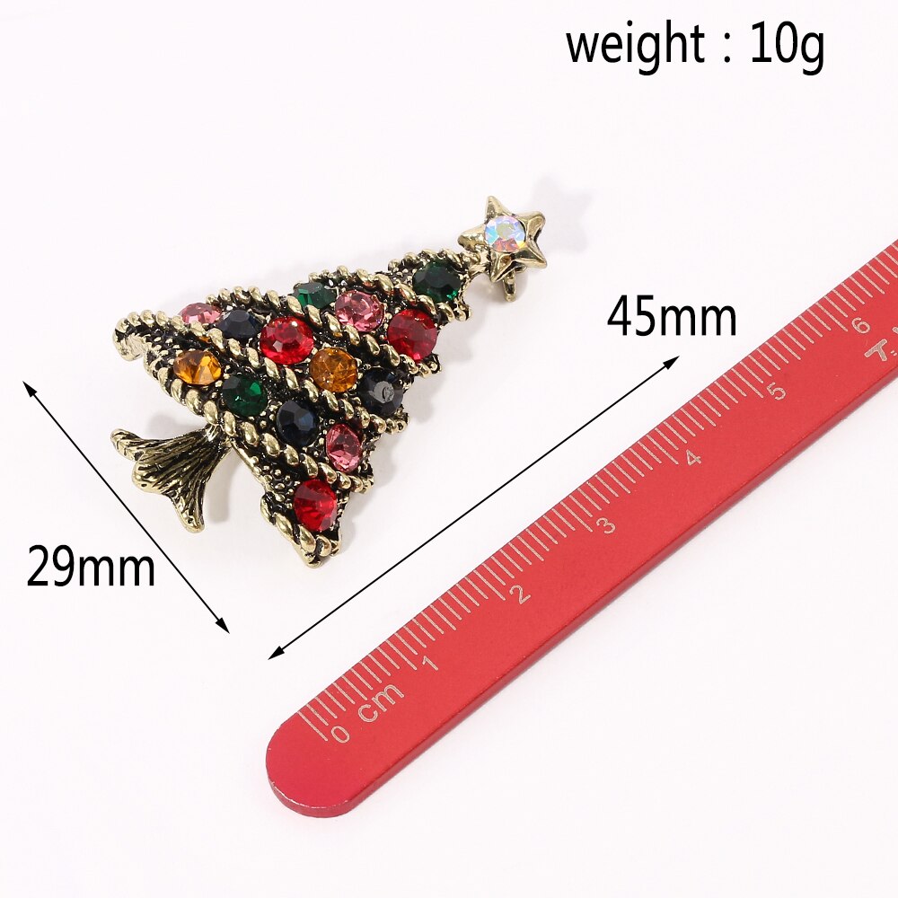 Kristall Weihnachten Baum Brosche Stifte Hochzeit Kragen Clip Schal Schnalle Zubehör Schmuck Broschen Beste Für Frauen