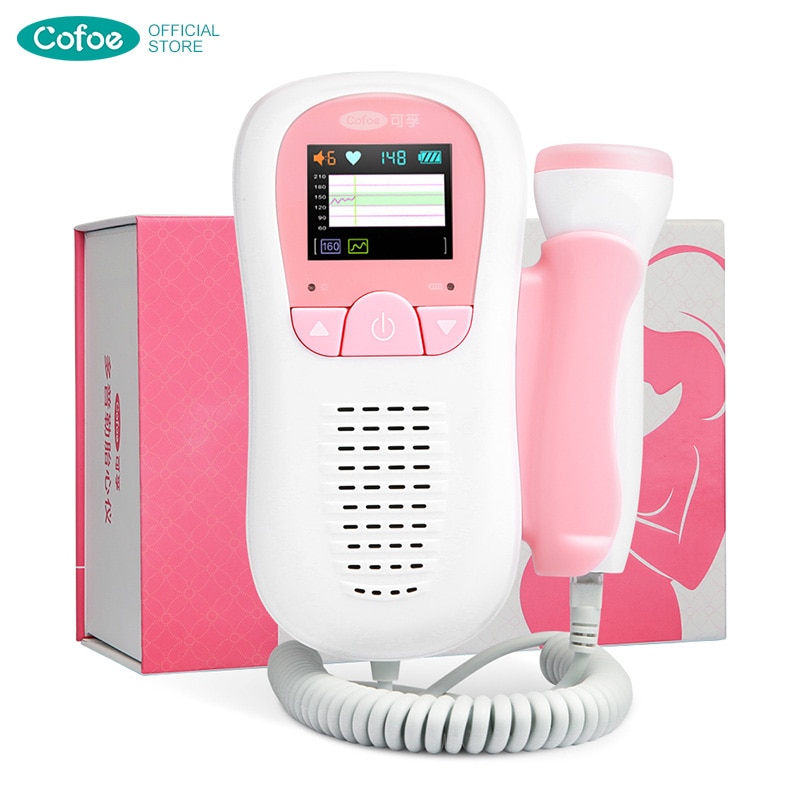 Cofoe Fetal doppler Household doppler monitor 2.0Mhz Fetal Heart rate Monitor for Pregnant woman Health Care