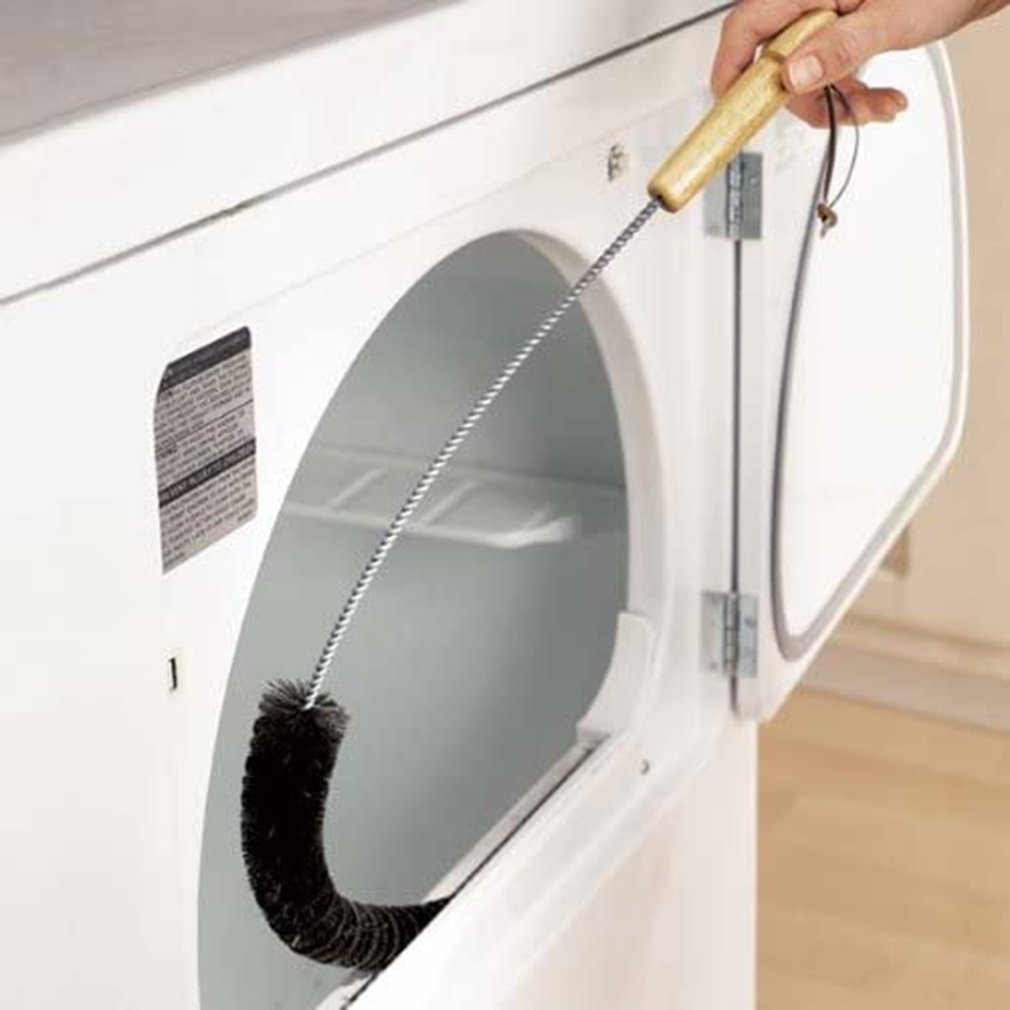Kit de nettoyage de ventilation sèche-linge noir brosse de charpie longue Flexible lave-linge brosse de nettoyage longue poignée ménage