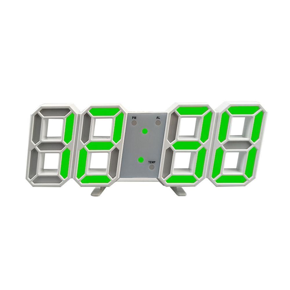 3d Led Digital Clock Glowing Night Mode Brightness Electronic Hanging Clock 24/12 Adjustable Table Hour Wall Clock Display T6c6