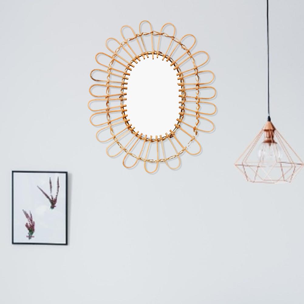 Hängande vägg spegel macrame frans rund spegel inredning för lägenhet vardagsrum sovrum barnkammare innovativ konstdekoration