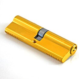 HILUKE 100mm brass alloy security double open lock cylinder three brass keys for wooden door lock core hihg: Default Title