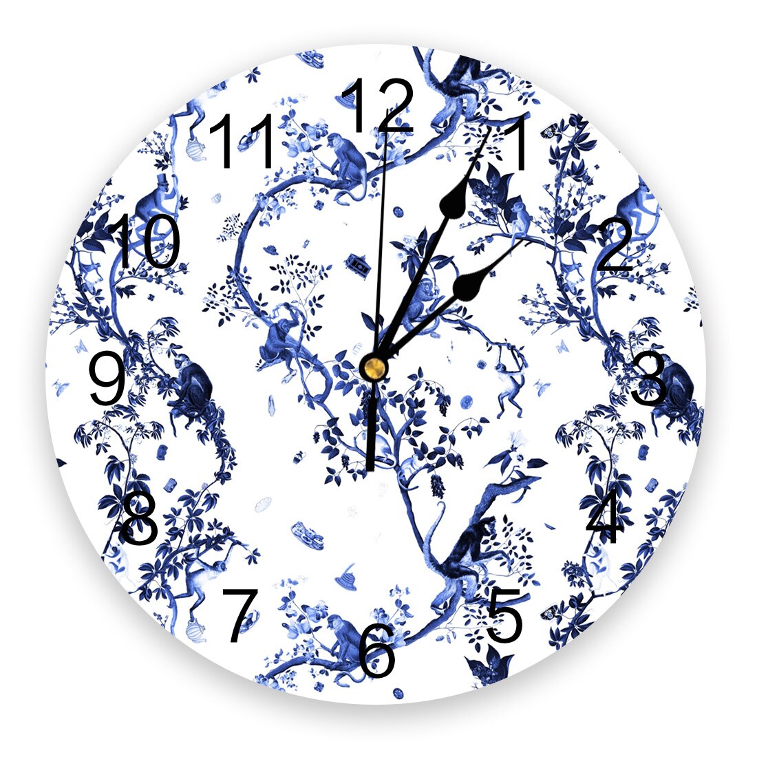 Monkey World Wall Clock Home Decor Bedroom Silent Oclock Watch Wall Digital Clock Wall Clock for Kids Rooms