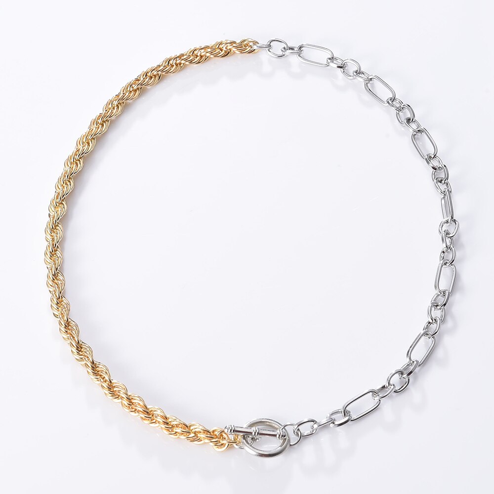 Ztech ZA Heart Necklaces for Women Trendy Luxury Metal Maxi Gold Color Collar Choker Necklaces Jewelry Party Show: N1081