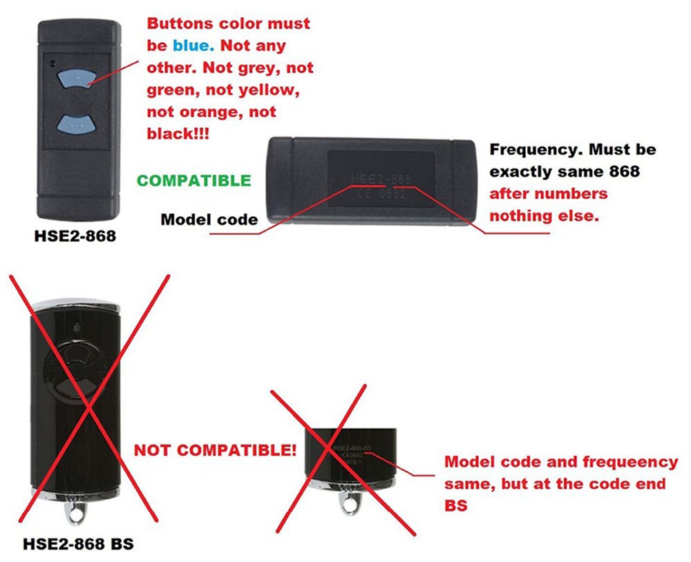 HORMANN HSM HSM2 HSM4 remote control 868MHz gate opener transmitter Hormann HSM2 HSM4 868,3MHz remote