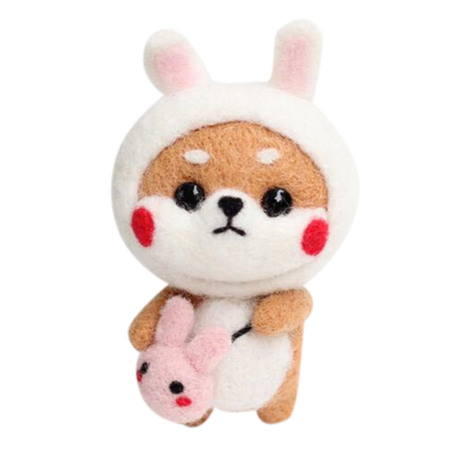 Cute Litter Dog Pattern Handmade Diy Poke Wool Felts Material Production Package Non-finished Handmade Pets Toy Doll Decor#40: I