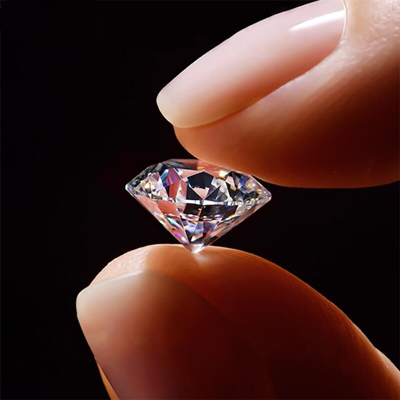 0.5ct 5mm D Color Round Brilliant Cut Loose Moissanite Gemstone, VVS1 Grade Gem Stone GRA Certificate