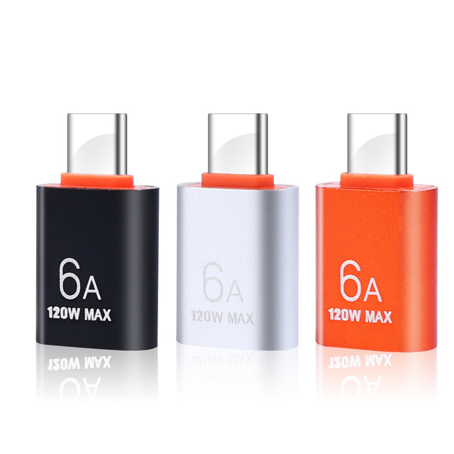 6-1szt. 6A Typ C żeński na USB A męski Adapter OTG Konwerter USB-C do Macbooka Xiaomi Samsung Oneplus Adapter złącza kablowego